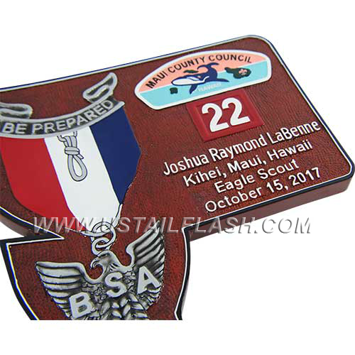 Eagle with One Council Plaque